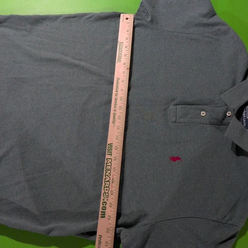 Vintage Y2K Polo‎ Ralph Lauren Polo Shirt Short Sleeve Green Red Logo XL
